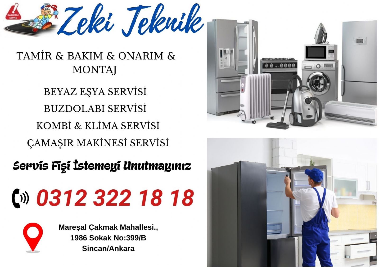 Sincan Beyaz Eşya Servisi 
